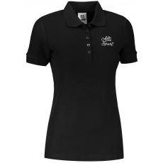  Női póló gallérral ALTISPORT ALW056210 FEKETE ÉS FEHÉR méret: L