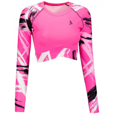  Női prémium, hosszú ujjú funkcionális crop felső ALTISPORT VOJ/ALW039TR04 FLUO RÓZSASZÍN méret: XL