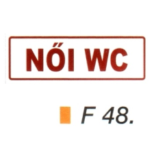Nöi WC F48 információs címke
