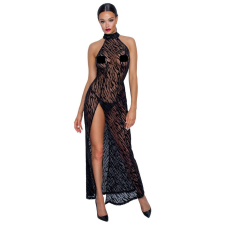  Noir - tigriscsíkos, sliccelt, hosszú ruha (fekete) fantázia ruha