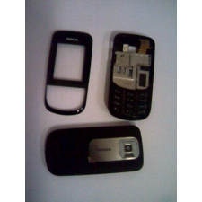 Nokia 3600 Sl elő+akkuf+köz, Előlap, fekete mobiltelefon, tablet alkatrész