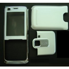 Nokia 6120 Classic elő+akkuf+antf, Előlap, fehér mobiltelefon, tablet alkatrész