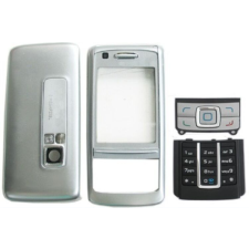 Nokia 6280 elő+akkuf+gomb, Előlap, ezüst mobiltelefon, tablet alkatrész