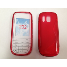 Nokia Asha 202, Szilikon tok, S-Case, piros tok és táska