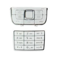 Nokia E66 alsó+felső, Gombsor (billentyűzet), fehér mobiltelefon, tablet alkatrész