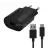 Nokia hálózati töltő USB aljzat (18W, gyorstöltő + Type-C kábel) FEKETE (CH-21E_/_AD-18WE)