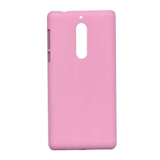 Nokia Műanyag telefonvédő (gumírozott) RÓZSASZÍN [Nokia 5] (5996457701001) tok és táska