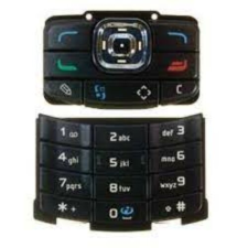 Nokia N80 alsó-felső, Gombsor (billentyűzet), fekete mobiltelefon, tablet alkatrész