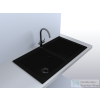 Nolen Lunart Charlotte 87x50 cm-es öntött gránit mosogató medence szifon nélkül,Fekete 5999123000439