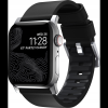 Nomad Active Strap Pro Apple Watch Vízálló Bőrszíj - 44/42 mm, Ezüst (NM1A41SNW0)