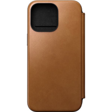 Nomad GOODS Modern Folio kinyitható bőrtok iPhone 15 Pro Max világosbarna tok és táska
