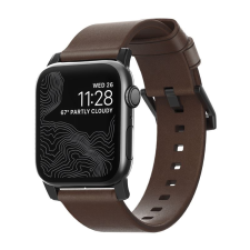 Nomad Leather Strap Apple Watch Bőr szíj 49/45/44/42mm - Barna/Fekete okosóra kellék