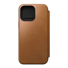 Nomad Modern Leather Folio iPhone 15 Pro Max flip tok, angol barna tok és táska