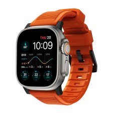 Nomad Rugged Apple Watch 42/44/45/49mm szíj, narancs/fekete okosóra kellék