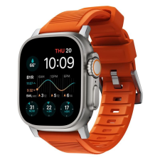 Nomad rugged strap, orange/silver - apple watch ultra (49mm) 8/7 (45mm)/6/se/5/4 (44mm)/3/2/1 (42mm) nm01287285 okosóra kellék