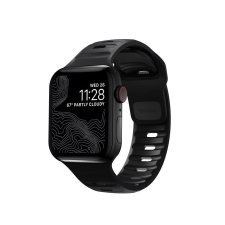 Nomad Sport Apple Watch Gumi szíj 42/44/45/49mm - Fekete (M/L) (NM1AM10000) okosóra kellék