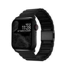 Nomad Titanium Apple Watch 42/44/45/49mm fém szíj, fekete okosóra kellék