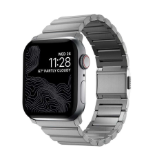  Nomad Titánium Apple Watch szíj 42/ 44/ 45/ 46 /49 mm - ezüst okosóra kellék