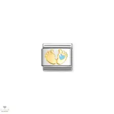 Nomination "Baba lábak kék szívvel" charm - 030272-86 egyéb ékszer