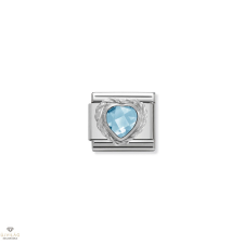 Nomination &quot;Kék szív&quot; charm - 330603-006 medál