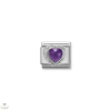 Nomination "Lila szív" charm - 330603-001