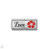 Nomination "Love piros virág" dupla charm - 330734-14