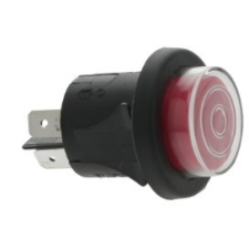 Non branding PIROS EGYPÓLUSÚ NYOMÓGOMB 16A 250V beépíthető gépek kiegészítői