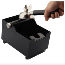 Non branding Saválló Zacckiütő és Szűrőkar Tartó - 145x205x120mm - Fekete (760A59) kávéfőző kellék