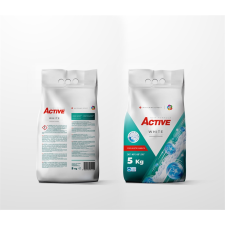 Noname Acitve Mosópor, 5 kg, (65 mosás) zsákos fehér ruhákhoz tisztító- és takarítószer, higiénia