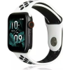 Noname Beline Apple Watch Sport Szilikon Óraszíj 42/44/45/49mm Fehér/Fekete (5904422919894)