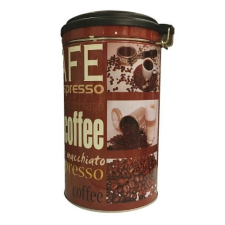 Noname Kávétartó doboz fémhenger kávé mintás légmentesen zárható konyhai eszköz