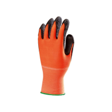Noname Kesztyű 6450 fluo narancs 10-es fekete latex tenyér KIFUTÓ ! védőkesztyű