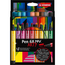 Noname STABILO Pen 68 MAX filctoll Különböző színekben 18 db (100005025) filctoll, marker