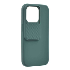 Nonbrand APPLE iPhone 14 Pro, CAMSHIELD szilikon mobiltok, Sötétzöld tok és táska