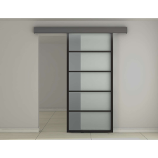 Nonbrand ASB-004 Savmart üveg Tolóajtó fekete alu kerettel 93,5x206cm nyílászáró