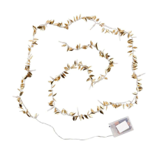 Nonbrand CAESAR LED égősor arany levelekkel USB csatlakozóval karácsonyfa izzósor