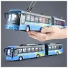 Nonbrand City bus - nagy méretű távirányítós csuklós trolibusz világító fényszórókkal és tölthető akkumulátorral - 36 cm (BBJ)