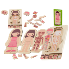 Nonbrand Fa réteges puzzle testépítő montessori lány oktatójáték