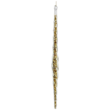 Nonbrand Fenyőgömb üveg teknős modell arany pelyhekkel, 30 cm, üveg, átlátszó karácsonyfadísz