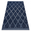 Nonbrand Fonott sizal color szőnyeg 47268/309 Rombusz Négyzetek Kék 200x290 cm