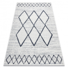 Nonbrand Fonott sizal color szőnyeg 47272/396 Rombusz Négyzetek Fehér 80x150 cm