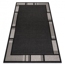 Nonbrand Fonott sizal floorlux szőnyeg 20195 FEKETE / ezüst 120x170 cm lakástextília