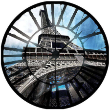 Nonbrand Fotótapéta Óra - Eiffel-torony - Falra Szerelhető tapéta, díszléc és más dekoráció