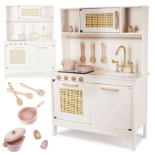 Nonbrand Gyermek retro MDF fa konyha BOHO kiegészítőkkel konyhakészlet