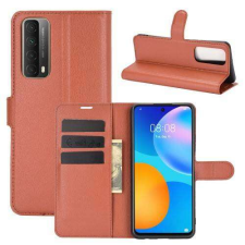 Nonbrand Huawei P smart (2021)/Y7a Tárca Tok - Barna tok és táska