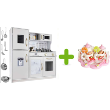 Nonbrand Játék Gyerekkonyha fából tartozékokkal + teakészlet fából konyhakészlet