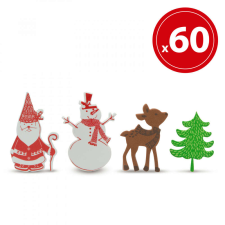 Nonbrand Karácsonyi habmatrica hóemberes 60 db/csomag matrica