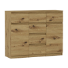 Nonbrand Komód 6 fiók 2 ajtó - S62-D artisan tölgy