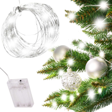 Nonbrand LED dekoratív drótlámpák 5m 50LED hideg fehér karácsonyfa izzósor