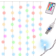 Nonbrand LED Fény Függöny 3 x 3m 200LED 16 szín + távirányító karácsonyfa izzósor